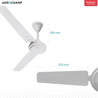 Hindware Aerochamp 1200 mm 3 Blade Ceiling Fan (White, Pack of 1) Hindware Aerochamp 1200 mm 3 Blade Ceiling Fan (White, Pack of 1)